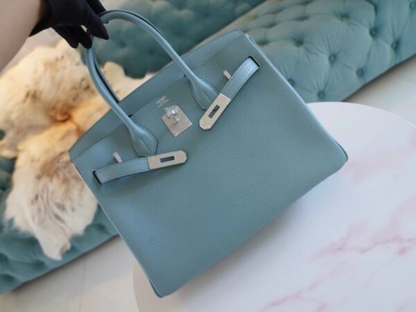26da92e27b05ae6 Stock God Factory Bags Hermes 7G Cile Togo Leather Birkin Bag30CM Silver Hardware
