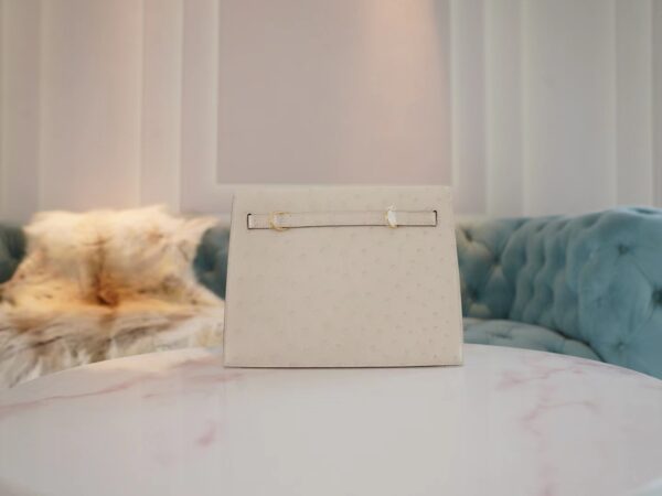 273c97deb945ddb Thailand Bangkok Hermes Kelly Danse 22CM Ostrich Leather 8L Beton Gold Hardware