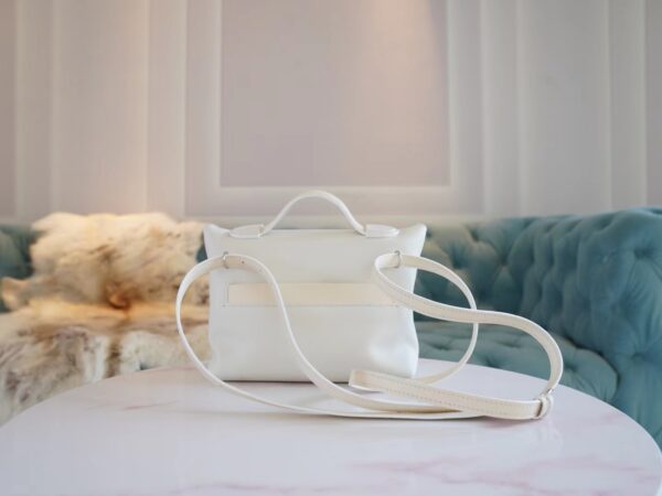 2863c498e69e9b8 Discount Hermes Mini Kelly 24/24 01 Blanc & I2 Nata Evercolor Leather Silver Hardware