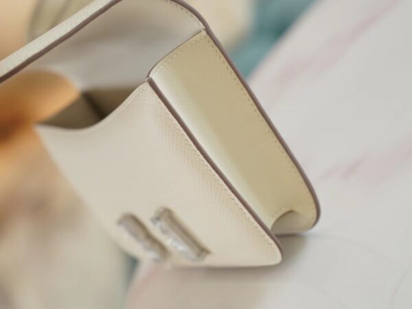 2899f98abfbebf6 God Factory Bags Hermes Constance14cm Shoulder Bag C10 Craie Epsom Leather Silver Hardware