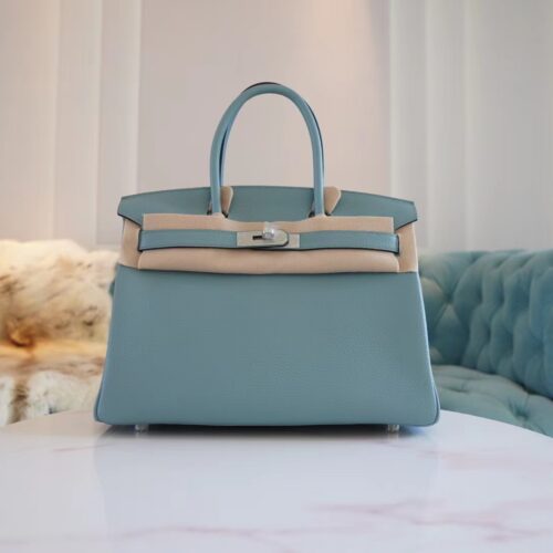 Stock God Factory Bags Hermes 7G Cile Togo Leather Birkin Bag30CM Silver Hardware