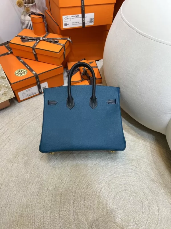 2995066a1ef3e4e-jpg Hermes Epsom Birkin 25CM 7P Blue De Presse/ 2Z Blue Nuit/ 89 Noir Gold Hardware