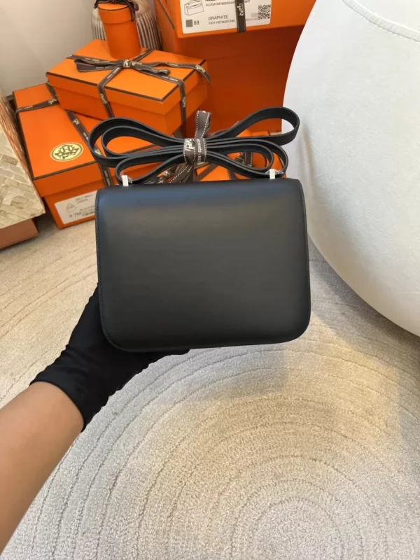 2995660ddb02b7e-jpg Hermes 89 Noir Sombrero Matte Box Constance 19CM Lizard Buckle
