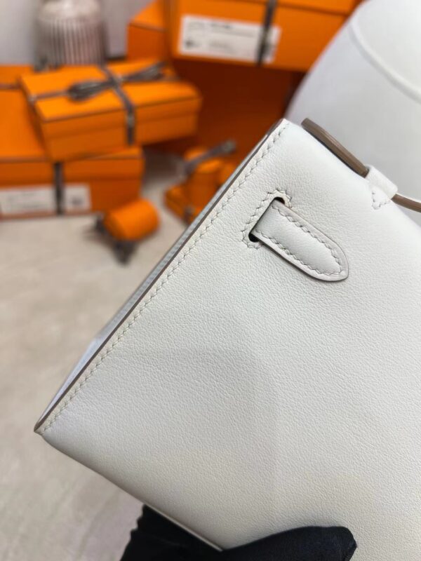 29b11ddae56ed2a Hermes Factory Kelly Pochette 22cm Swift Leather 80 Gris Pearl Silver Hardware