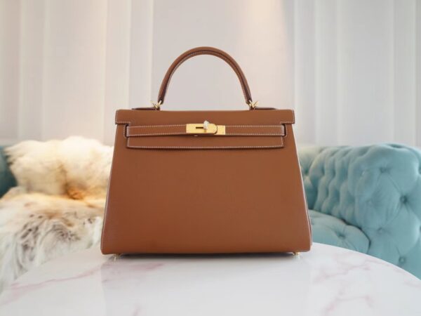 2a99e284c495c6d-1 God Factory Bags Hermes CK37 Gold Chevre Leather Kelly 32CM Gold Hardware