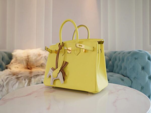 2aaaad7c1bfa48c Handmade Hermes Birkin 25CM Epsom 9R Lime Gold Hardware