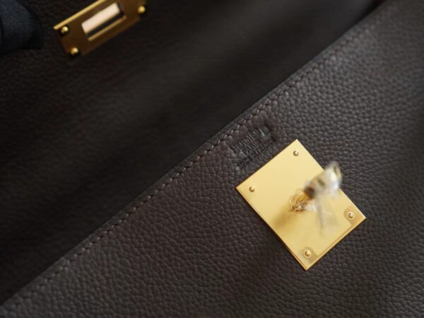 2af93b78c8b04d4 God Factory Bags Hermes Barenia Faubourg/ Matte Crocodile Kelly Touch 28CM 46 Ebene Gold Hardware