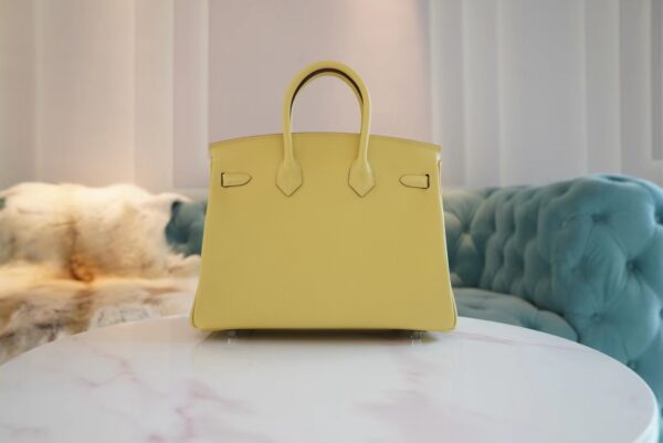 2b065cb5c1d388c Full Handmade Hermes Birkin Bag25CM 1Z Jaune Poussin Togo Leather Silver Hardware