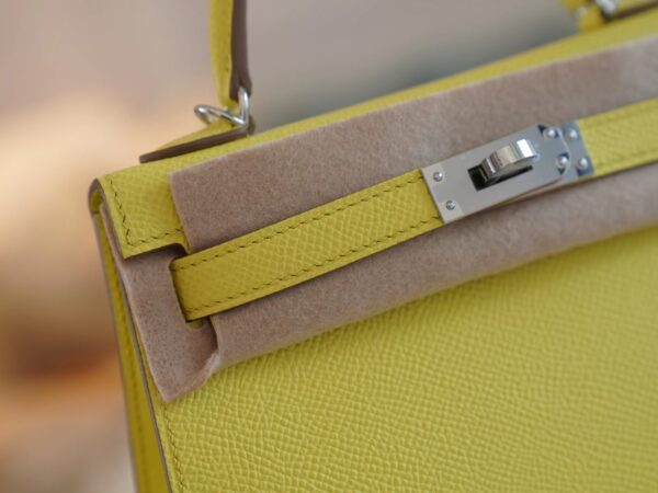 2b11ad47de616d2 USA Los Angeles Hermes Mini Kelly 19CM Epsom 9R Lime Silver Hardware