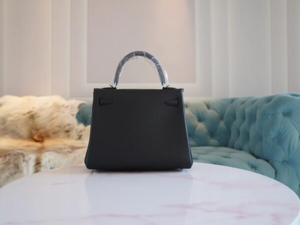 2b1d24fe2f98510 Hot Sale Hermes Kelly25CM Tote Bag CK89 Nior Togo Leather Silver Hardware