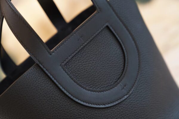 2b4a5be0efa21e9 God Factory Bags Hermes In The Loop18CM CK89 Black Clemence Leather Silver Hardware