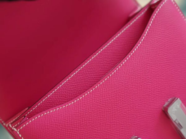 2b64d5e9020f8c6 Wholesale God Factory Bags Hermes Constance 19CM E5 Rose Tyrien Epsom Leather Silver Hardware