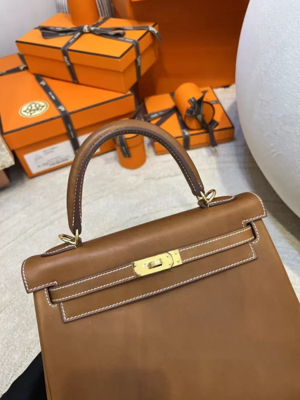 2b7b136a7f58ce4-jpg Heremes Shop Fauve Barenia Leather Kelly 25CM Gold Hardware