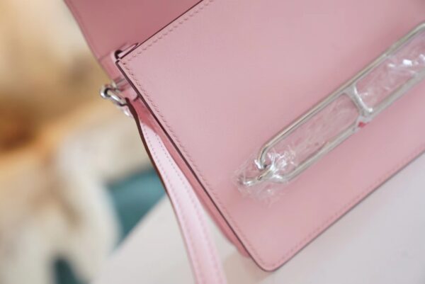 2b9c8d21b3f5cd4 God Factory Bags Hermes Factory 3Q Rose Sakura Swift Leater Roulis Mini18cm Silver Hardware
