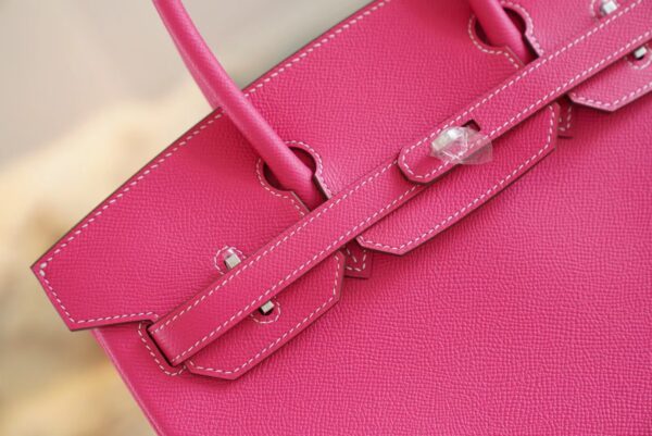 2bec35b53be32e8 God Factory Bags Factory Hermes Birkin30CM E5 Rose Tyrien Epsom Leather Silver Hardware