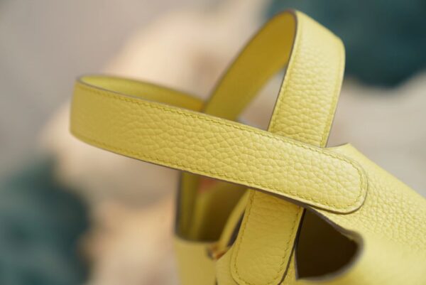 2c8c528b465a85a New Arrival Hermes 0Y Limoncello Picotin18CM Clemence Leather Gold Hardware