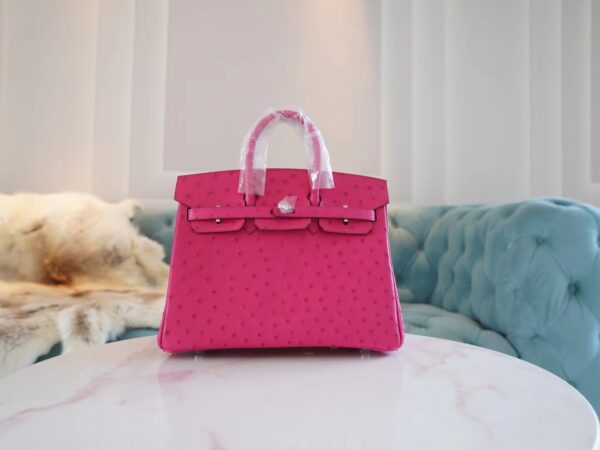 2ca248e75498f9e-1 God Factory Bags Hermes Birkin Bag25CM E5 Rose Tyrien South Africa KK Ostrich Skin