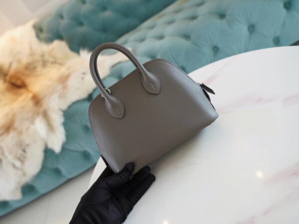 2d847364db65d6d Discount God Factory Bags Hermes 8F Etain Evercolor Leather Mini Bolide18CM Silver Hardware