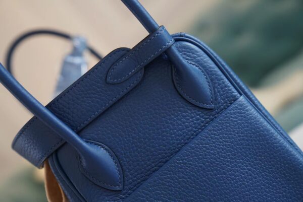 2d8a72c77a27949 Discount Hermes Lindy 26CM S4 Deep Blue Clemence Leather Silver Hardware