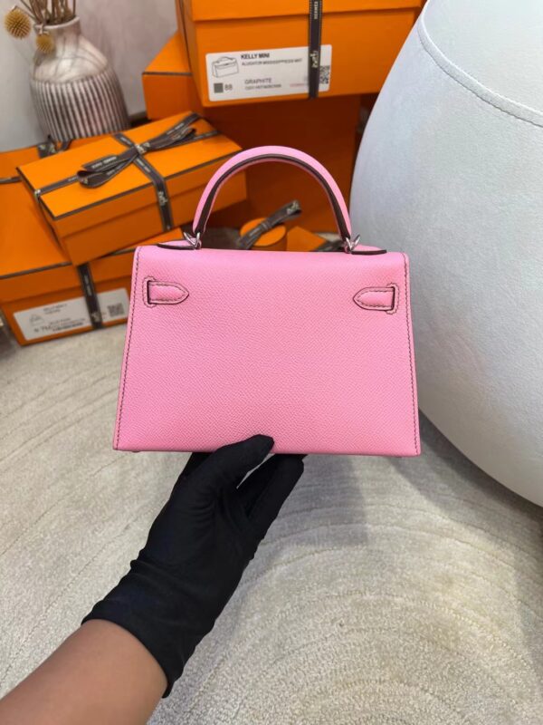 2e826615a9c83af Canada Toronto Hermes Mini Kelly 19CM Epsom Leather 5P Pink Silver Hardware