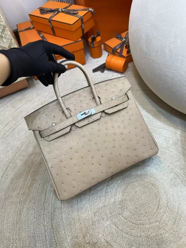 2ef44c834db1044-jpg Australia Sydney Birkin 25CM 0M Chai KK Ostrich Leather Silver Hardware