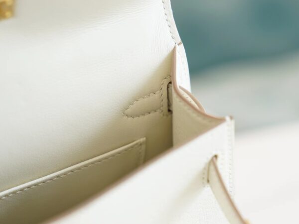 2f07ae75a2bd9ef God Factory Bags Hermes Chevre Leather Mini Kelly 19CM 0T Mushroom Gold Hardware