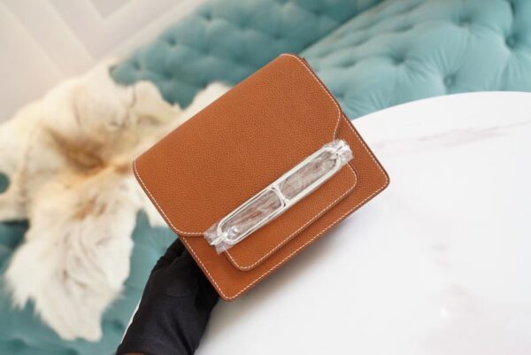 2f3e65edea3cf9e-1 Full Handmade Hermes Roulis Mini18cm 34 Fauve Barenia Faubourg Silver Hardware