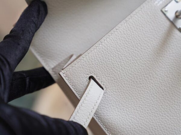 2f4b240c0cd98e6 God Factory Bags Factory Hermes CK80 Gris Pearl Kelly Danse 22CM Evercolor Leather Silver Hardware