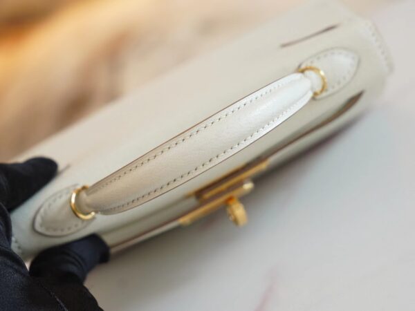 306dc2a64a29101 God Factory Bags Hermes Chevre Leather Mini Kelly 19CM 0T Mushroom Gold Hardware