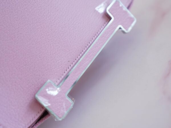 30971cbf87566c8 Hermes Bag Price Geta 20CM Chevre Mysore X9 Mauve Sylvestre Silver Hardware