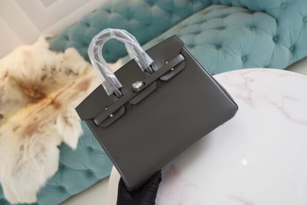 309e0c930ec2fc1-1 Full Handmade Hermes Birkin25CM 88 Graphite Jonathan Leather Gold Hardware