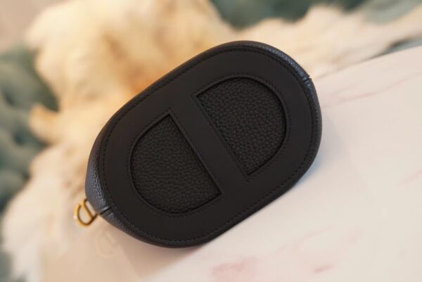 30a31a999fcc4d3 Full Handmade Hermes CK89 Black In The Loop18CM Clemence Leather Gold Hardware