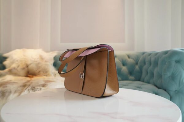 30f43fa123be56c Wholesale Hermes 0M Chai/ X9 Mauve Sylyestre Halzan 25CM Silver Hardware