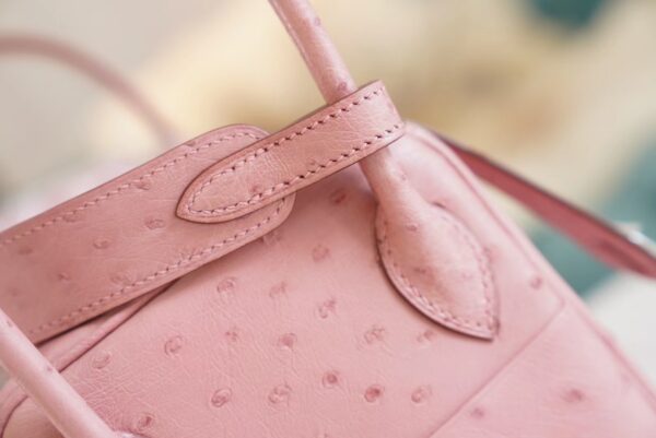 312c89c489ec8a5 Full Handmade Hermes 94 Terre Cuite KK Ostrich Leather Lindy 26CM Silver Hardware