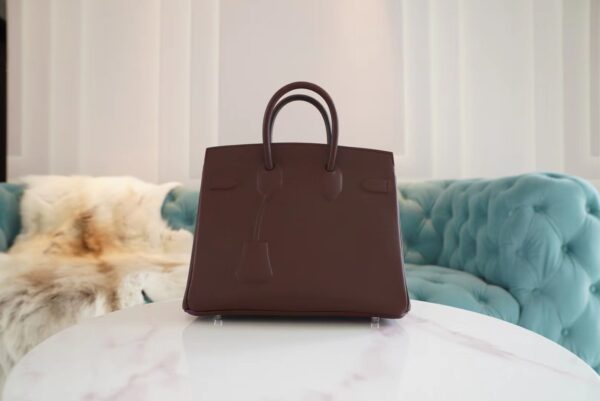 3143bc9e23ea65c Full Handmade Hermes Birkin25CM Shadow 0G Rouge Sellier Swift Leather Women’s Bag