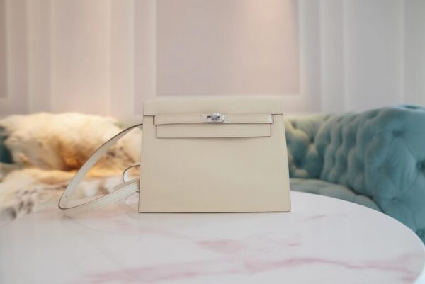 32a984ab5bd859f-1 God Factory Bags Hermes Kelly Danse 22CM CK10 Craie Jonathan Leather Silver Hardware