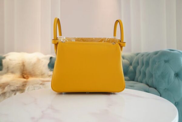 32dae3dd6d4af84 Wholesale Hermes Lindy 26CM 9D Amber Evercolor Leather Shoulder Bag Silver Hardware
