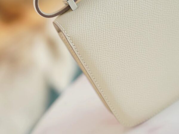 32e1898b6ec617a God Factory Bags Hermes Constance14cm Shoulder Bag C10 Craie Epsom Leather Silver Hardware