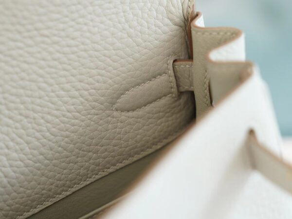 32ea704488df730 Handmade Hermes Kelly Ado Backpack 22cm Clemence 80 Gris Pearl Gold Hardware