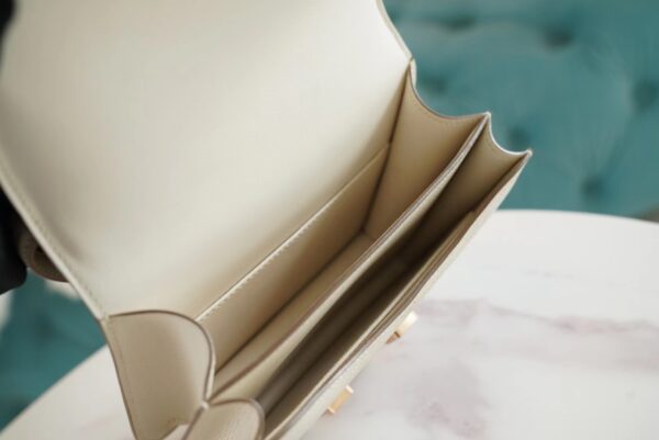 333184df6a5b4c9 Hermes Handmade Boutique CK10 Craie Constance 19CM Epsom Leather Rose Gold Hardware