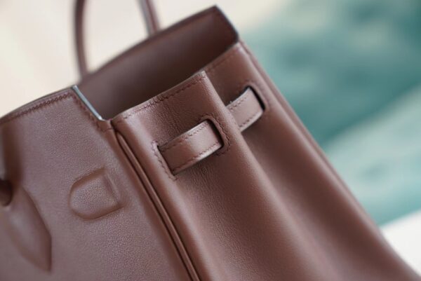 333af502730c66e Full Handmade Hermes Birkin25CM Shadow 0G Rouge Sellier Swift Leather Women’s Bag