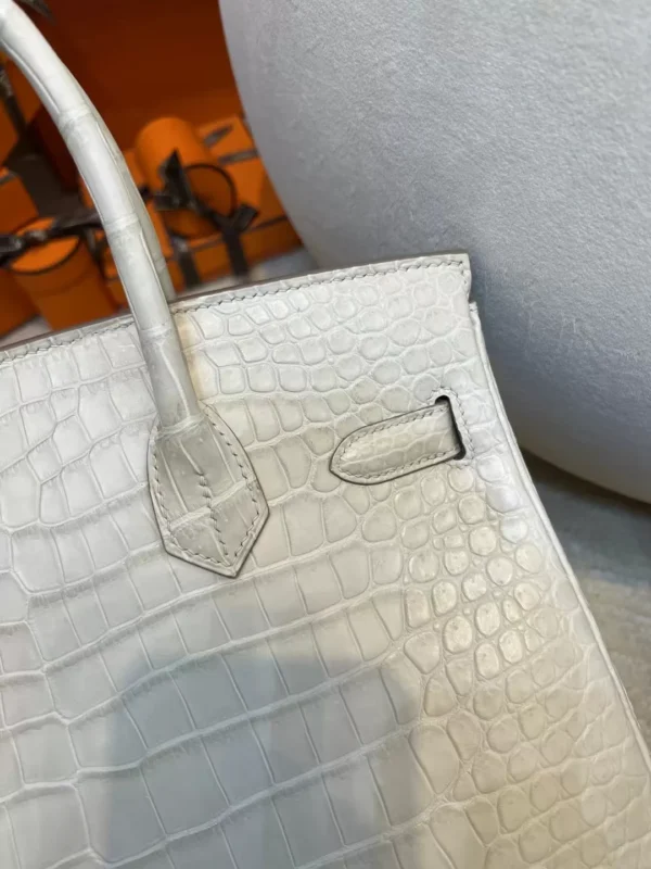 35d318260ce80d1-jpg UK London Hermes Birkin 30CM HCP Matte Porosus Crocodile 8L Beton Gold Hardware