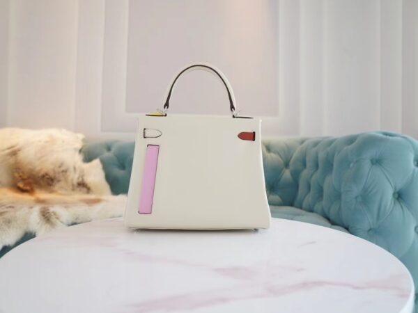 3630a4c65717269 New God Factory Bags Factory Hermes Kelly25CM Colormatic Craie Swift Leather Silver Hardware