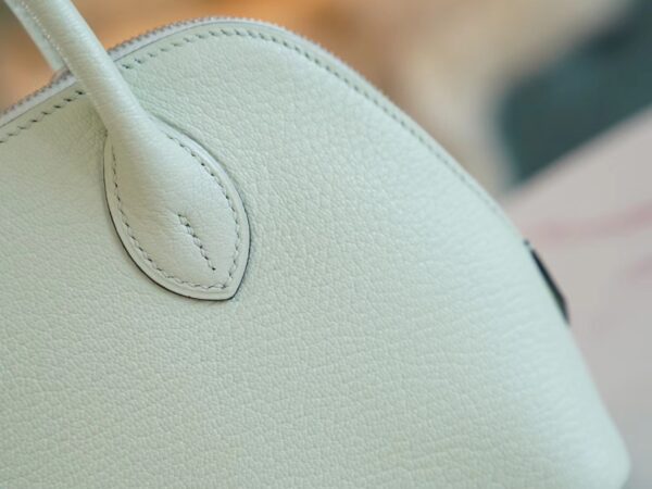 366906be3898c9e God Factory Bags Hermes Chevre Leather Mini Bolide 18CM 0S Vert Fizz Silver Hardware