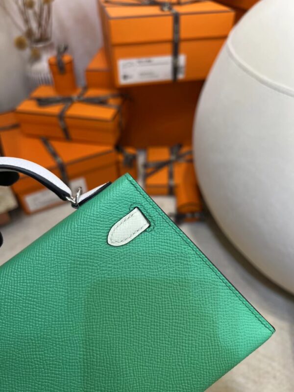 368bde61abea894 Australia Sydney Hermes Mini Kelly 19CM Epsom 0Z Vert Comics/ 0S Vert Fizz Silver Hardware