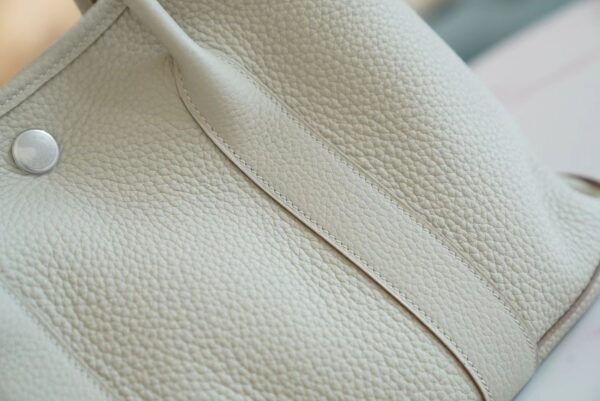 36e5ea65eca3b70 Full Handmade Hermes 8L Beton Garden Party 30CM TC Leather Silver Hardware