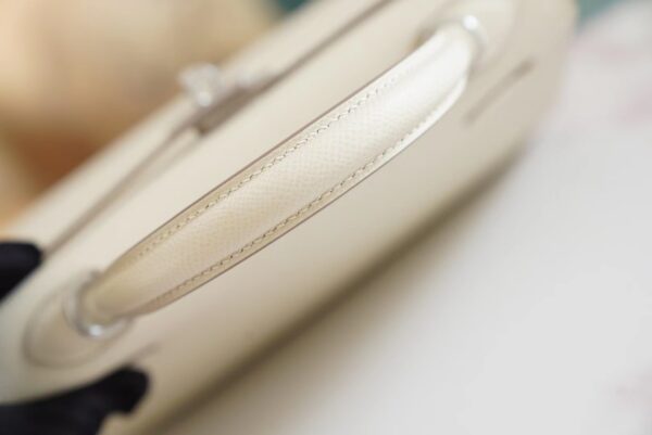 37384d4af42087c God Factory Bags Factory Hermes Kelly 25CM C10 Craie Epsom Leather Silver Hardware