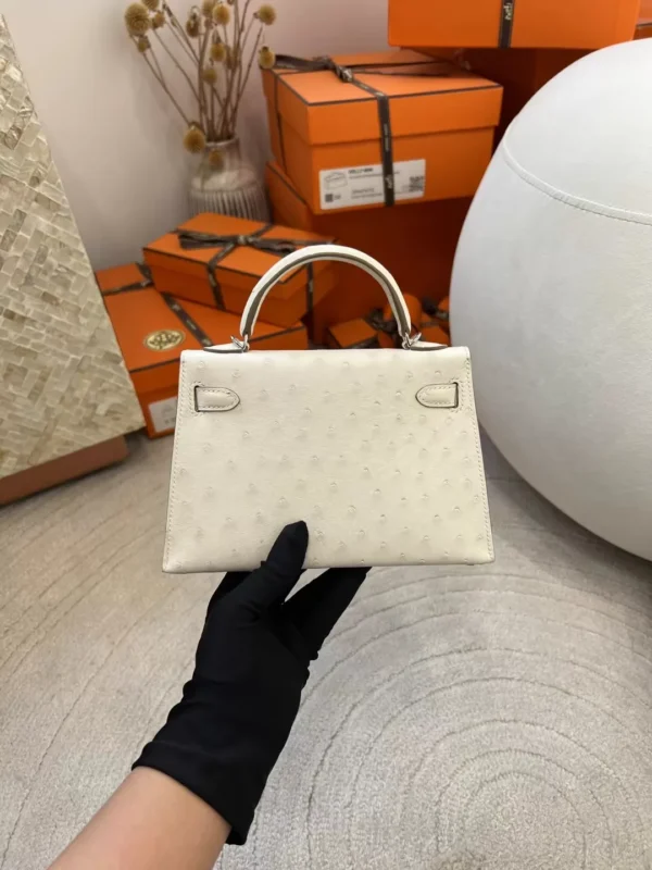 38bf63103b4691c-jpg Qatar Doha Hermes KK Ostrich Mini Kelly 19CM 3C Parchemin Silver Hardware