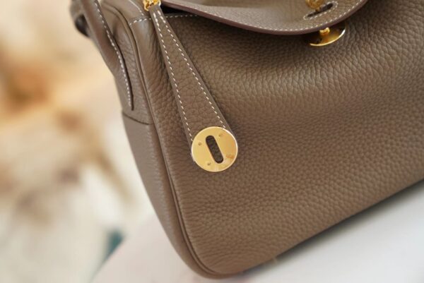 38f94faadcaea98 Wholesale God Factory Bags Hermes Lindy26CM C18 Grey Etoupe Clemence Leather Gold Hardware