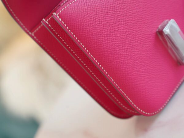 391e88913b14c06 Wholesale God Factory Bags Hermes Constance 19CM E5 Rose Tyrien Epsom Leather Silver Hardware